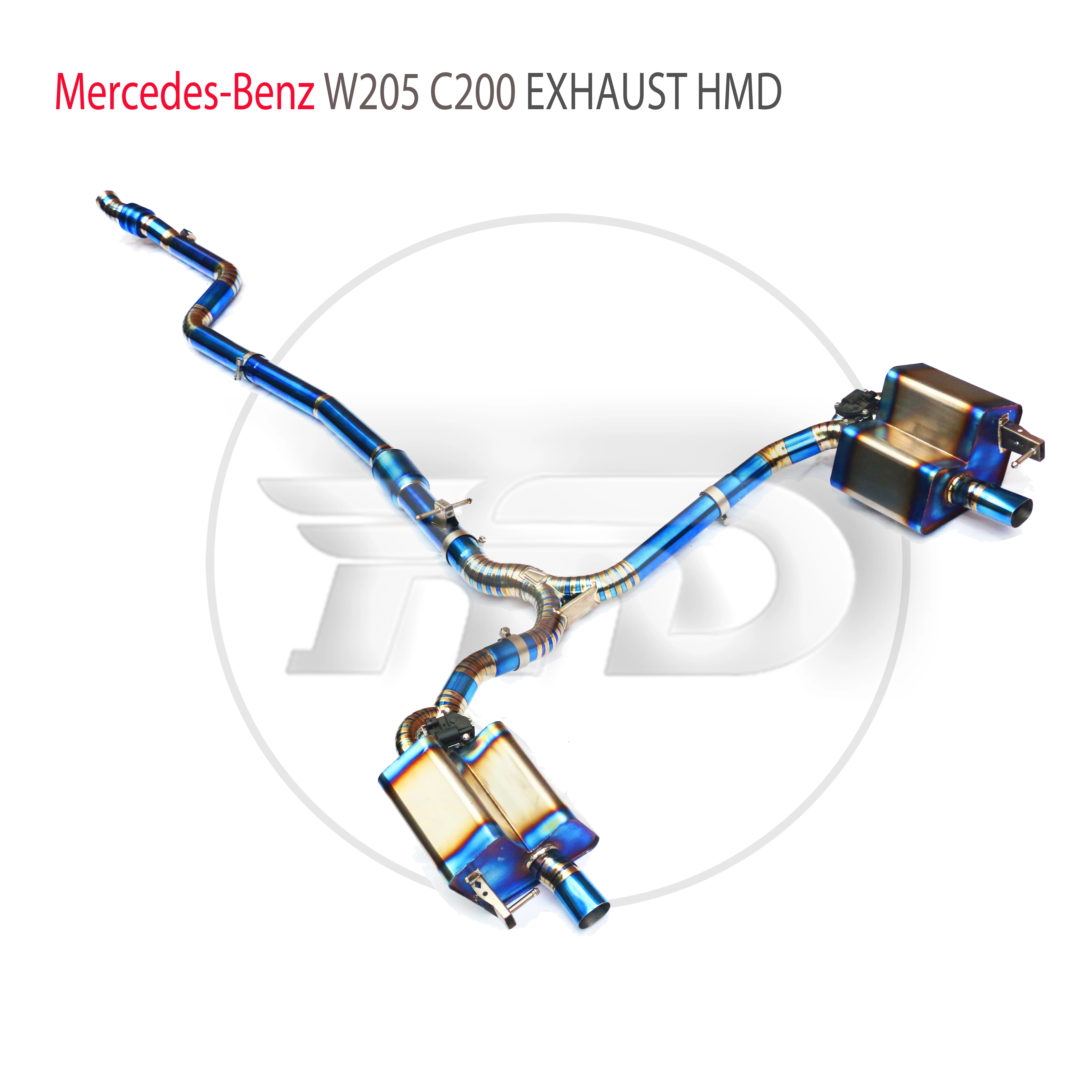 Изпускателна система за HMD от титан и неръждаема стомана Performance Catback подходящи за Mercedes Benz W205 C180 C200 C250 C260 C300 - 1