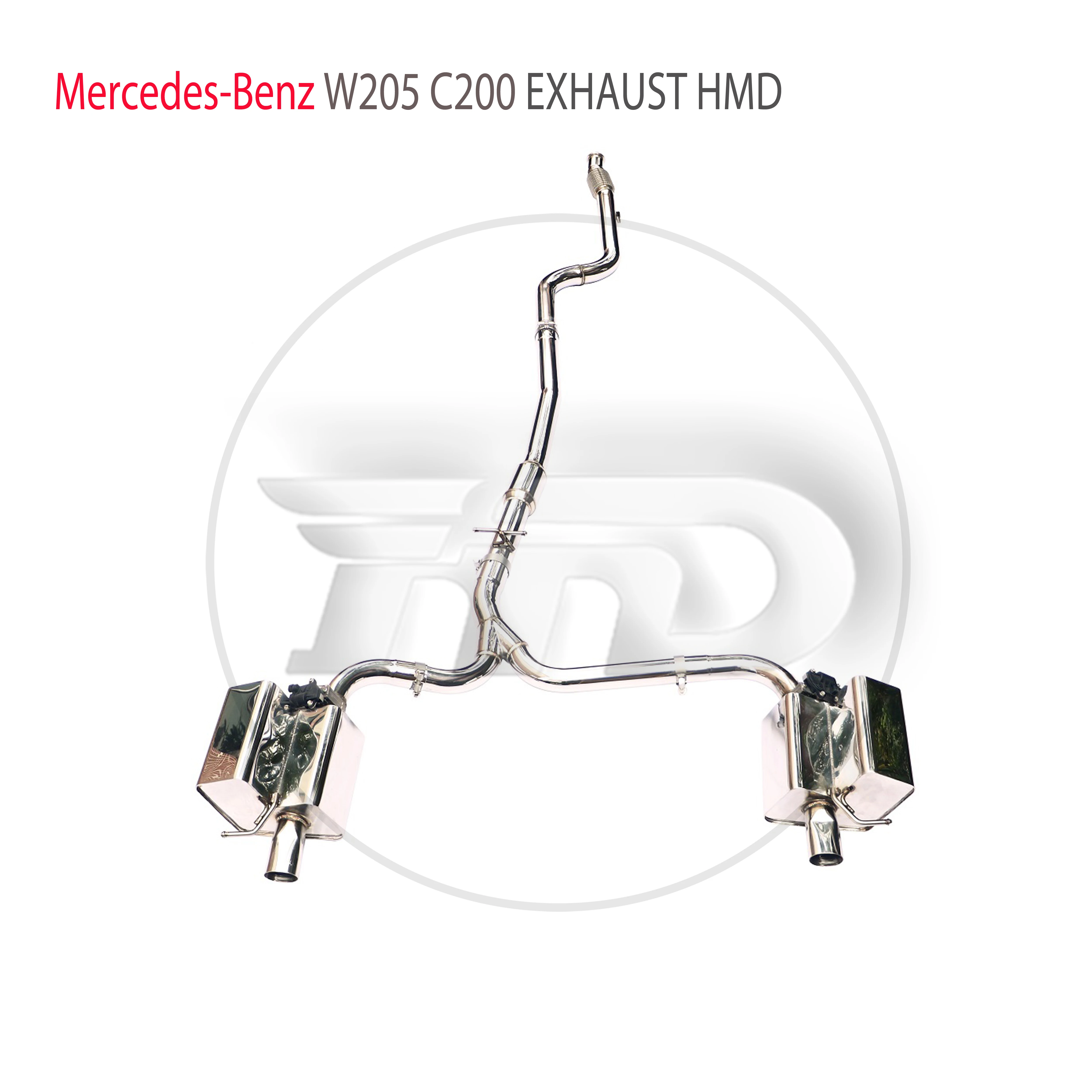 Изпускателна система за HMD от титан и неръждаема стомана Performance Catback подходящи за Mercedes Benz W205 C180 C200 C250 C260 C300 - 5