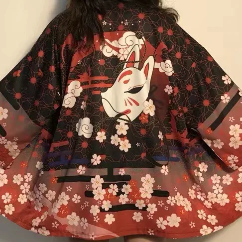 Кимоно женски 2023 Японското кимоно Жилетка Cosplay Риза блуза за жените Японската юката женски лятно плажно кимоно FF1126 - 1