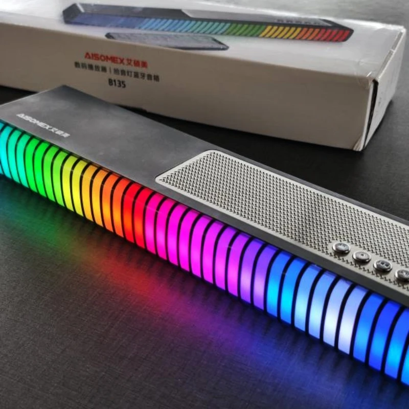 Компютър, Мултимедиен Настолен аудио лаптоп за Домашно Bluetooth говорител Бас RGB цветни звукоснимающая лампа Външен безжичен звук райе - 0