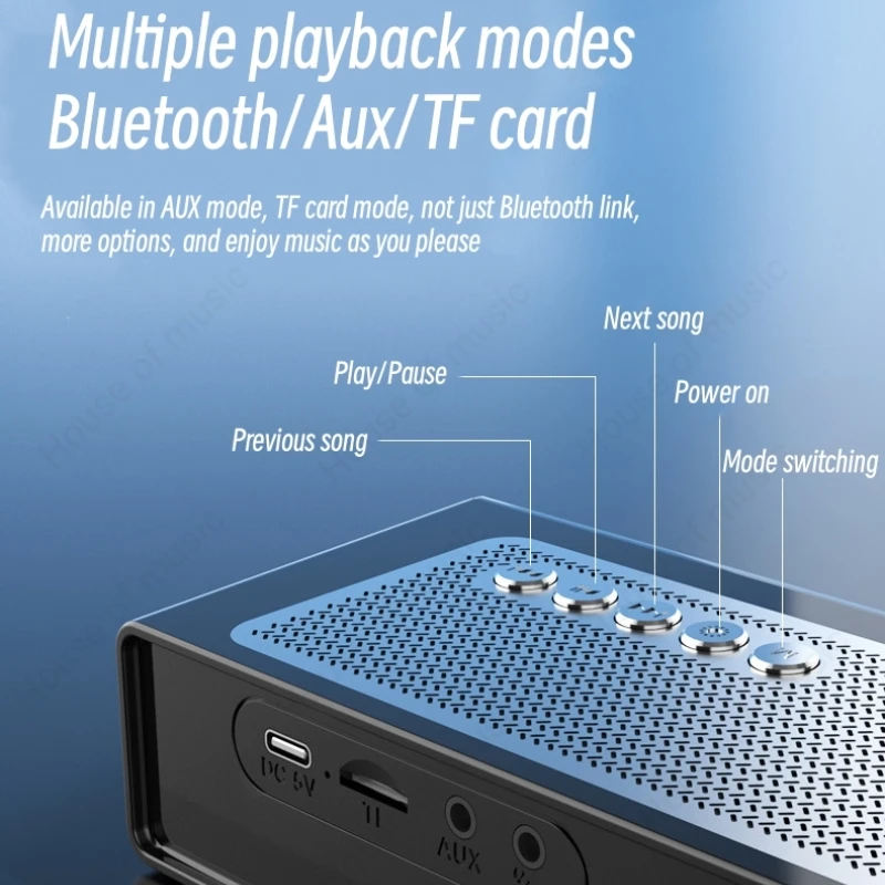 Компютър, Мултимедиен Настолен аудио лаптоп за Домашно Bluetooth говорител Бас RGB цветни звукоснимающая лампа Външен безжичен звук райе - 5