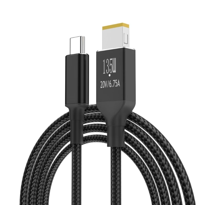 Преобразувател с квадратни фитил TYPEC 135 W за lenovo Thinkpad USBC кабел за Директна доставка - 0