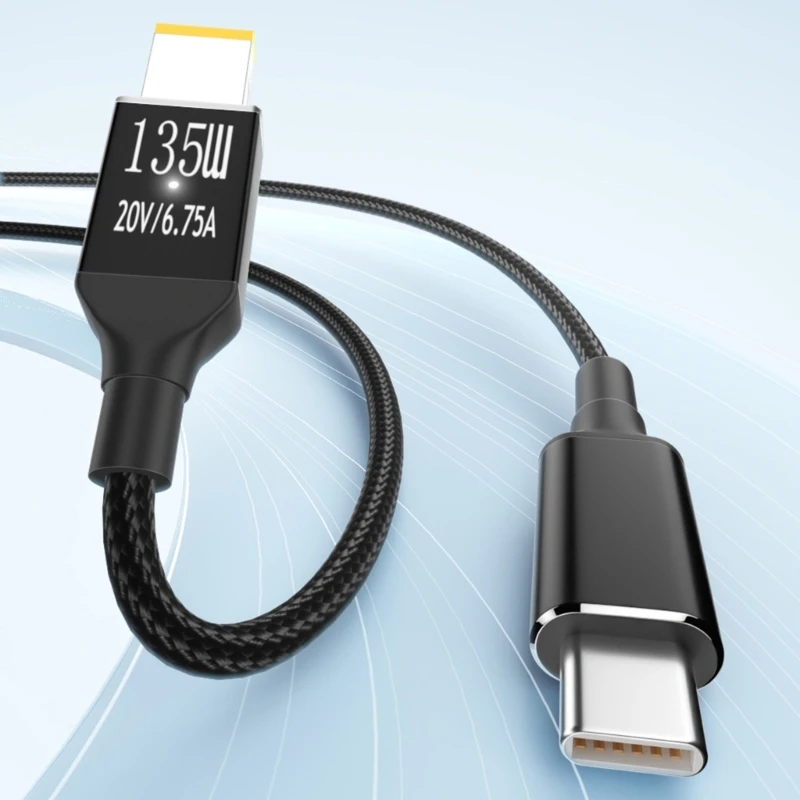Преобразувател с квадратни фитил TYPEC 135 W за lenovo Thinkpad USBC кабел за Директна доставка - 3