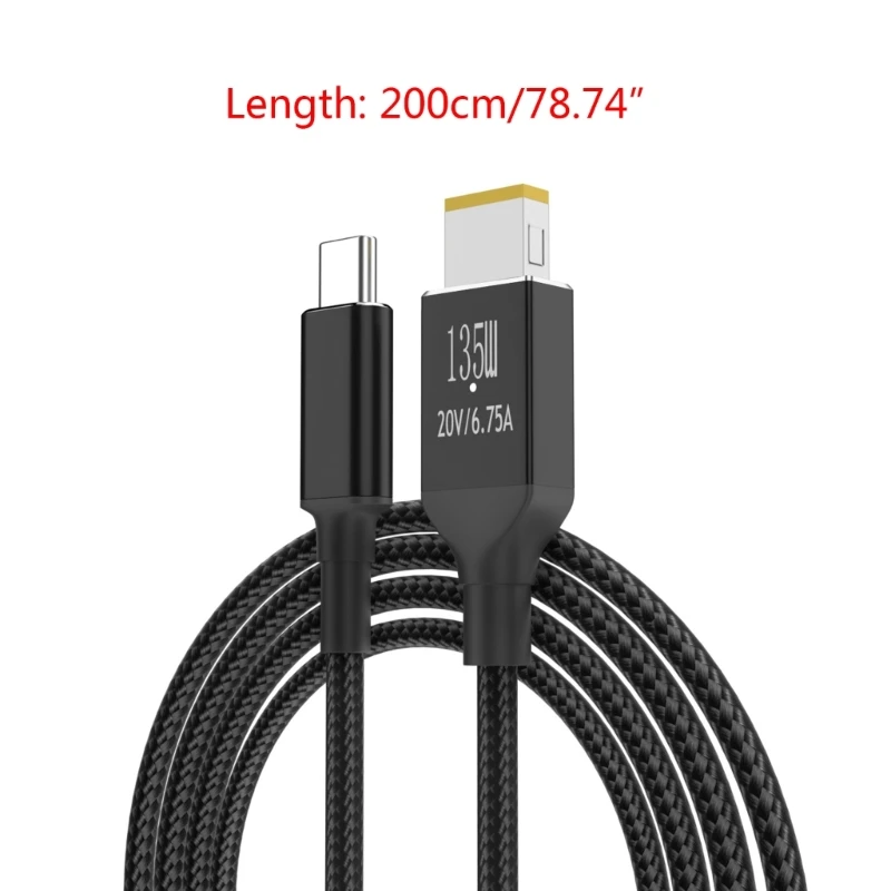 Преобразувател с квадратни фитил TYPEC 135 W за lenovo Thinkpad USBC кабел за Директна доставка - 5