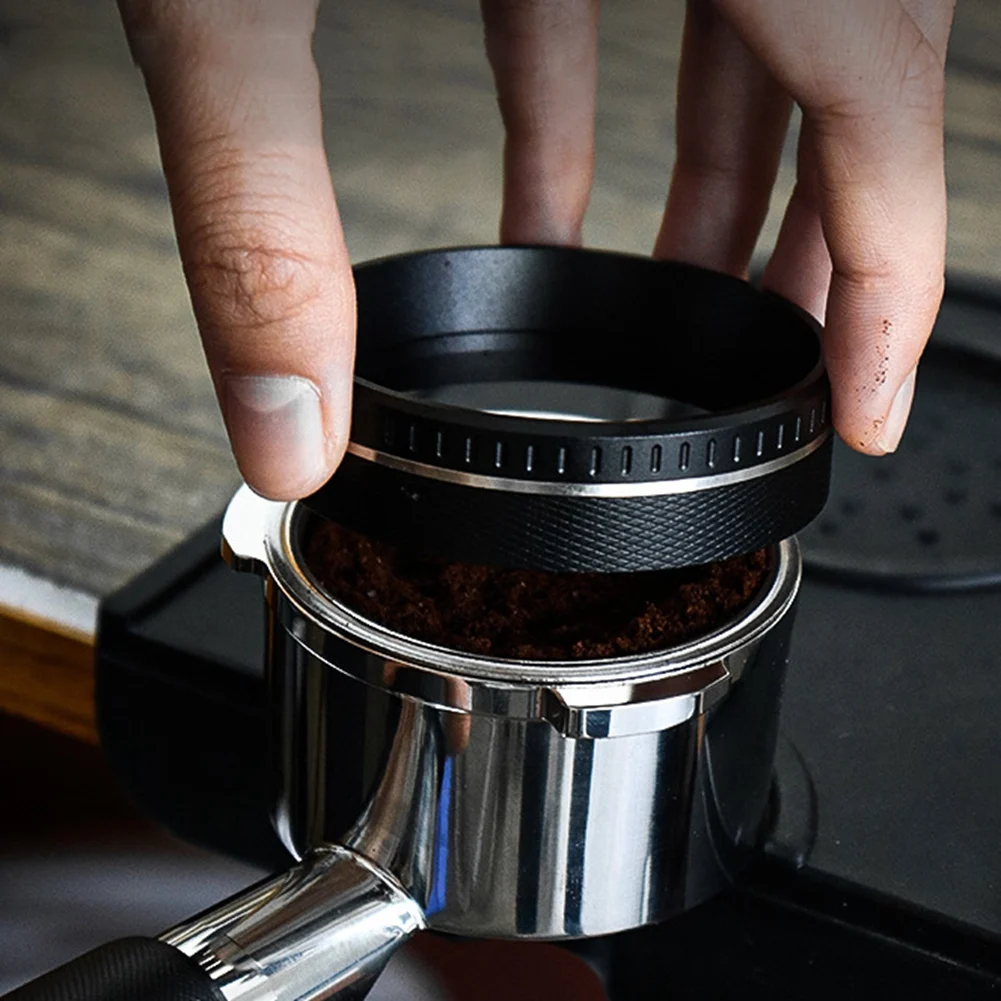 Пръстен за дозиране на кафе еспресо - сменное пръстен за кафе филтър, магнитна фуния за дозиране на кафе еспресо, сребро, 58 мм - 3