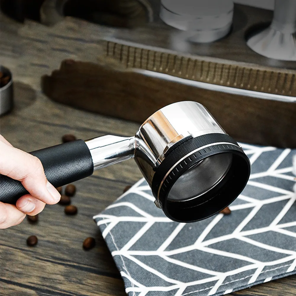 Пръстен за дозиране на кафе еспресо - сменное пръстен за кафе филтър, магнитна фуния за дозиране на кафе еспресо, сребро, 58 мм - 5
