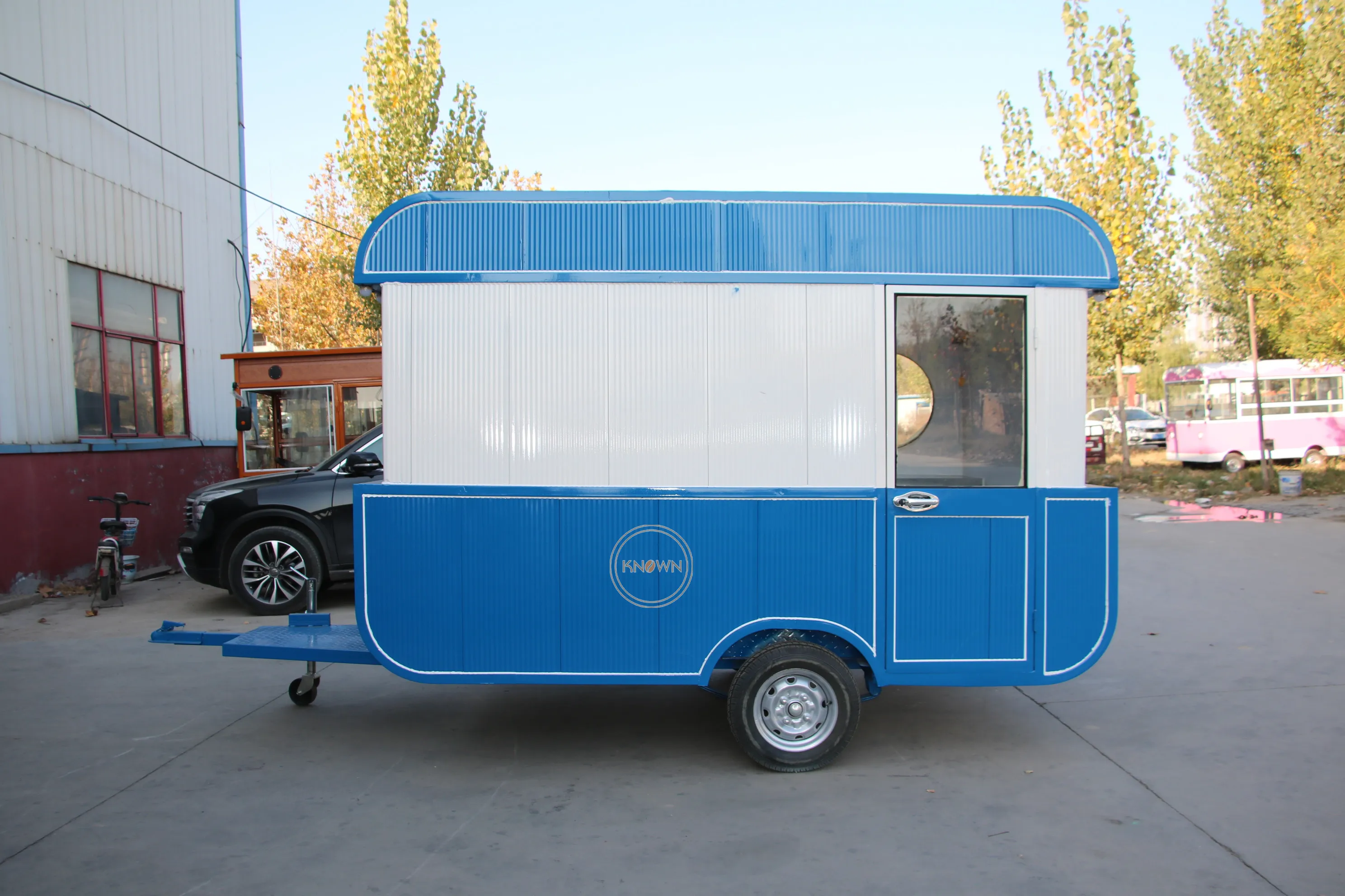 Пътуваща количка за хранене трейлър за обществено хранене улицата камион на открито Продава се павилион за продажба на хот-дог, сладолед, чай с мехурчета - 2