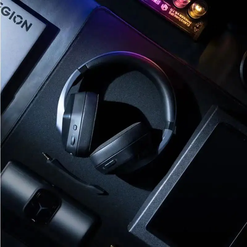 Слушалки Lenovo H5 безжични слушалки с шумоподавляющим микрофон за обучения музикални слушалки с Bluetooth са слушалки за геймъри  - 5