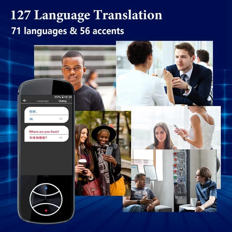 Устройство за превод на езика на Преносим гласов превод в реално време на 127 различни езици и акцентите - 2