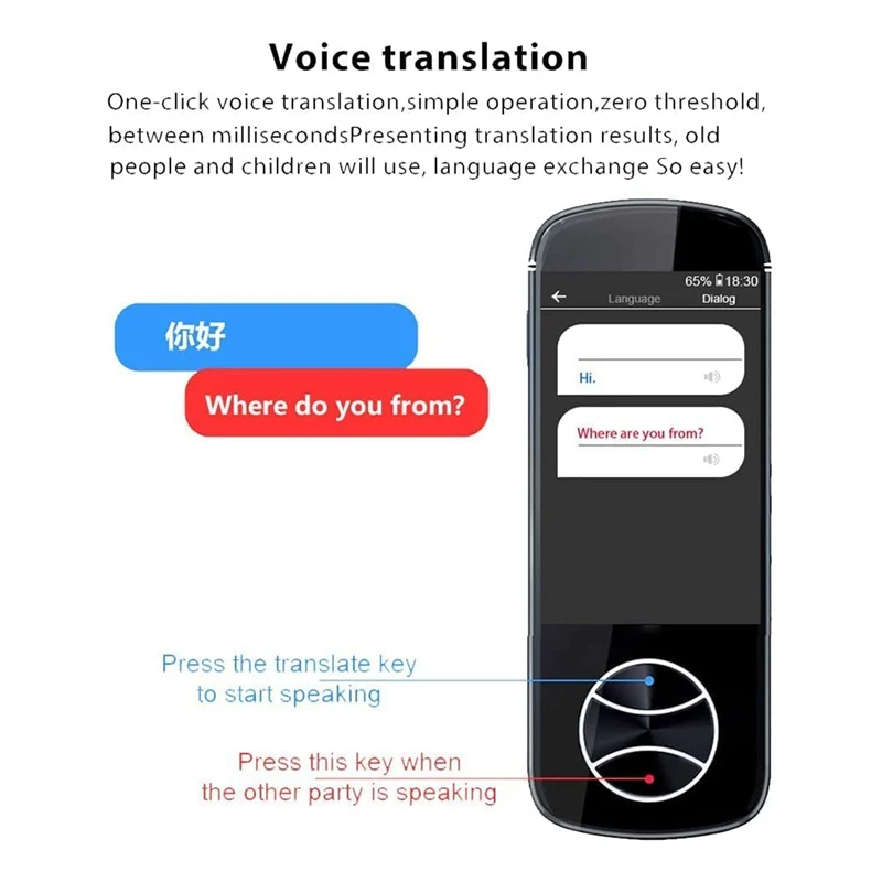 Устройство за превод на езика на Преносим гласов превод в реално време на 127 различни езици и акцентите - 4