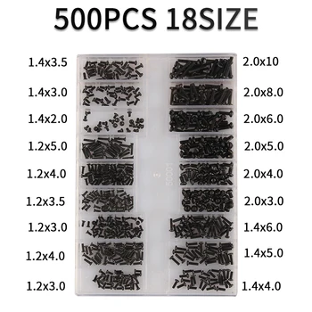 500 броя на 18 вида мини-компютър на винтове комплект 