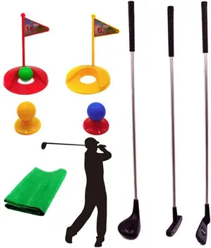 Популярни спортни играчки аксесоари за голф, за деца, игрални комплекти за деца Набор стикове за голф пластмасови играчки sprots с 13 бр....