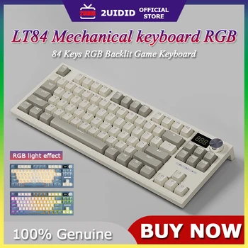 Механична клавиатура LT84 Детска клавиатура с подсветка RGB с 84 комбинации с напълно безударной подсветка 